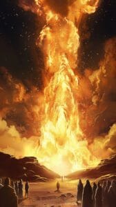 Burning tares.